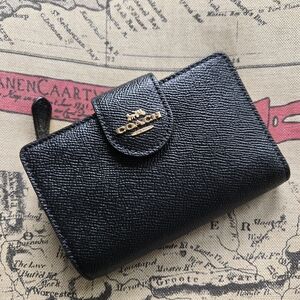 Coach Wallet Rady Bifold Outlet Folding Wallet Leather MEDIUM CORNER ZIP